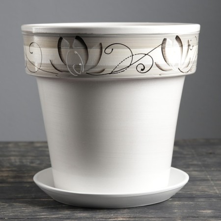 Pot floral lotus white 7 l