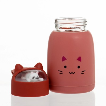 Water bottle, 350 ml, "cat", glass-1