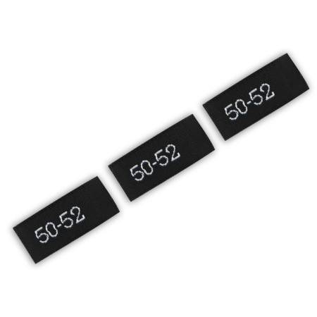 Textile strip "50-52", 5 x 1.1 cm, black color-1