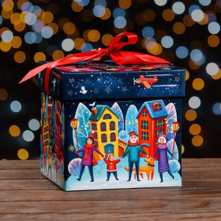 Gift box "Feast in the city", box cover is, 17.5 x 17.5 x 17 cm-2