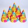 Festive paper cap "Happy Birthday", Funny Balls
