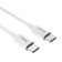 Cable Hoco X23, Type-C-Type-C, 3 A, 1 m, tPE braid, white