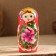 Nesting doll "Avdosya", red dress, 5 puppet, 18 cm