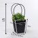 Board for flowers black moisture-resistant, 17x17-11.5 x 11.5-20 cm