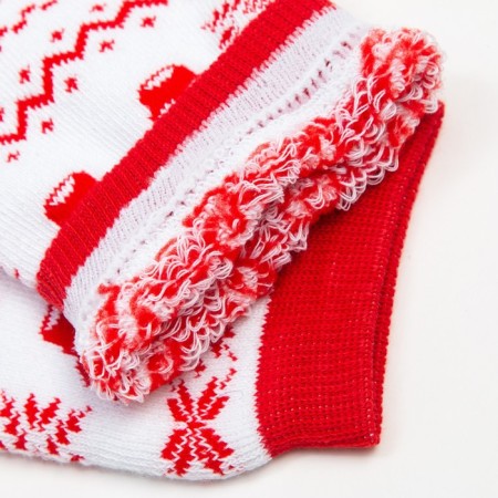 Terry socks, white/red color, size 23-25-3