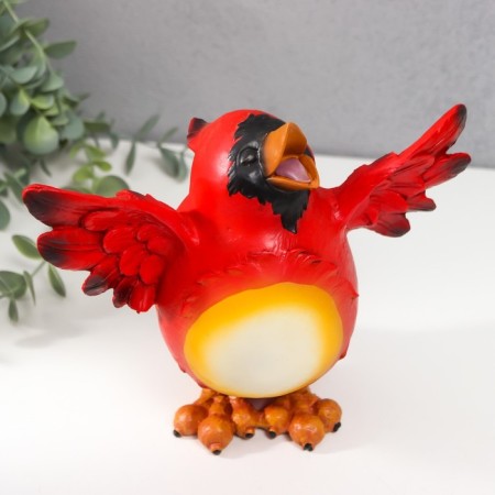 Souvenir Polystone "Red Bird" 18x10.5x19.5 cm-4