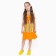 Sarafan for the girl, the color is light beige/orange, height 116 cm