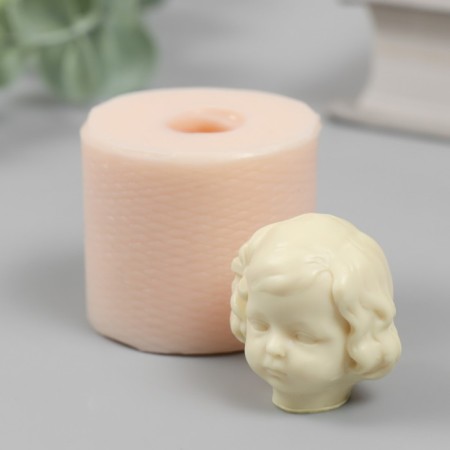 Mold Silicon "Baby Head" No. 16 3.5x2.7x3 cm-3