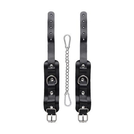 The fetters of mini Pecado BDSM, with rounded corners, genuine leather, black-4