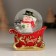 Souvenir Polystone Water Ball "New Year's train and sled" set of 4 pcs 24.7x4.5x6 cm