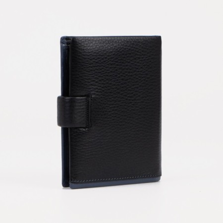 Male purse on the button for auto documents and passports, black color-1