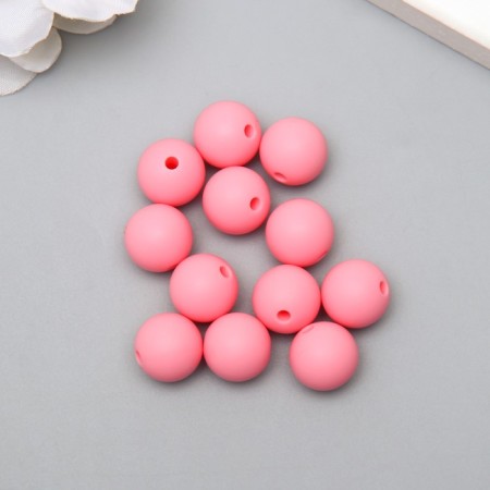 Busina silicone "round" pink pastille d = 1.2 cm-1
