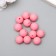 Busina silicone "round" pink pastille d = 1.2 cm