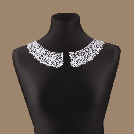 Collar sewing, guipyur, 21 × 6 cm, white color-6
