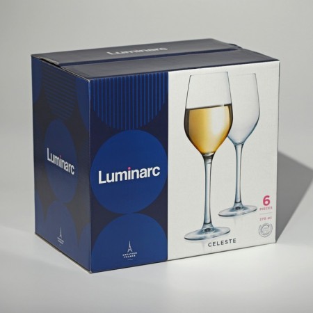 Set of glass glasses for the wine "Selest", 270 ml, 6 pcs-4