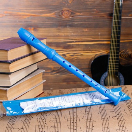 Music Life Blockflate, 8 holes, German system, soprano, blue-2