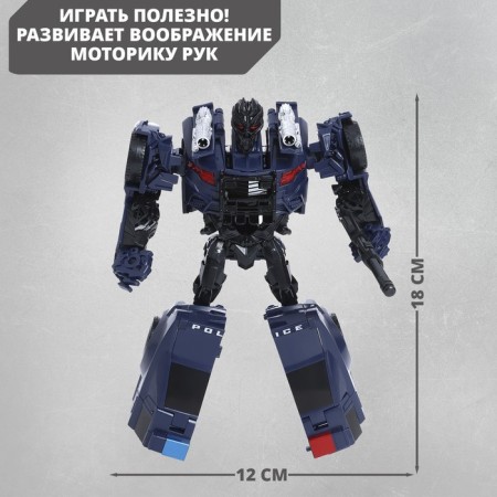 Police robot, transforms, with metal elements-1