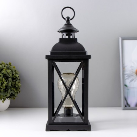 Nightlight "Lantern with a lamp" black from batteries 35x13.5x13.5 cm-3