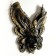 Panel "Mask 3" Black with gilding, 28cm