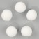 A set of textile details for the decor "bombs" 50 pcs. set, size 1 pc: 1.5 cm, white color