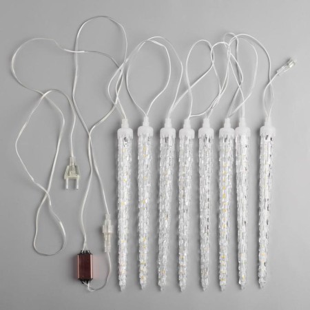 Garland “icicles rhyflated” 2.5 × 0.3 m, IP65, transparent thread, 192 LED, pupil glow with a drain effect, 12 V-3