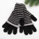 Female gloves, black color, size 18