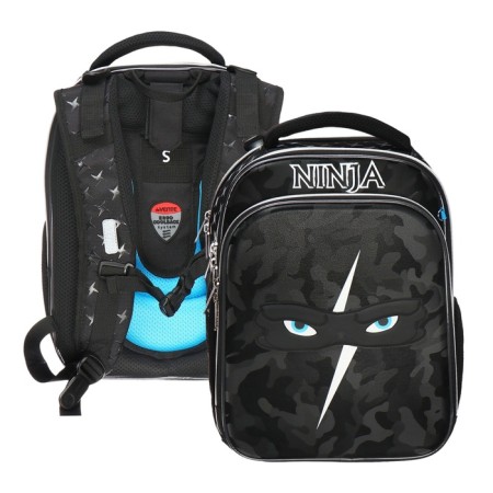 Frame backpack 37x28x18, Devente Premier 17l, Ninja, for boys, black