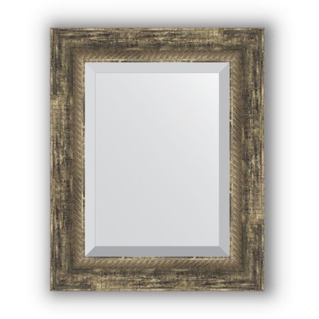 A mirror with fatset in a baguette frame is an old tree with weaving 70 mm, 43 x 53 cm, evoForm