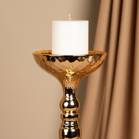 Summary Metal for 1 candle "Richard" Color Gold 12.5 x 12.5 x 44 cm-10