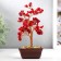 Bonsai souvenir 60 stones "Cash tree with rubies" 13x7x5 cm