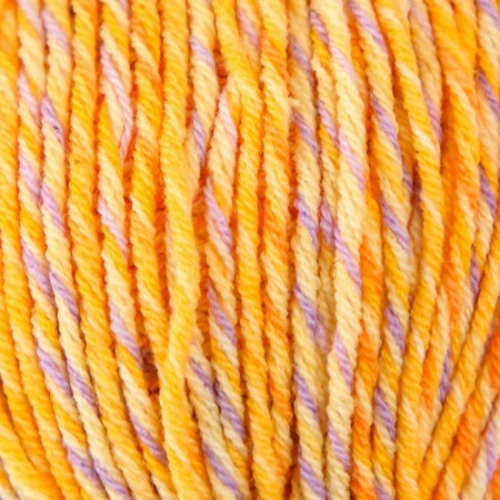 Yarn "Jeans Tropical" 55% cotton, 45% polyacli 160m/50g (617 yellow-apelsin)-2