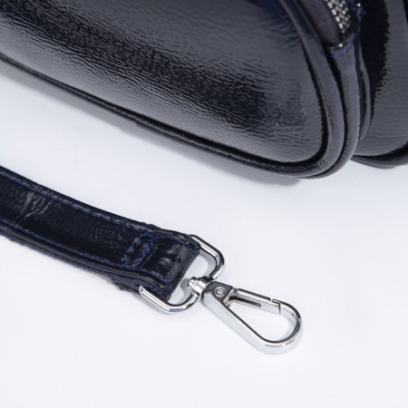 Bag Cross-Bodi with a zipper, blue color-5
