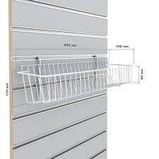 Korsin regiment for economy panels, 596 × 140 × 114 mm, white color