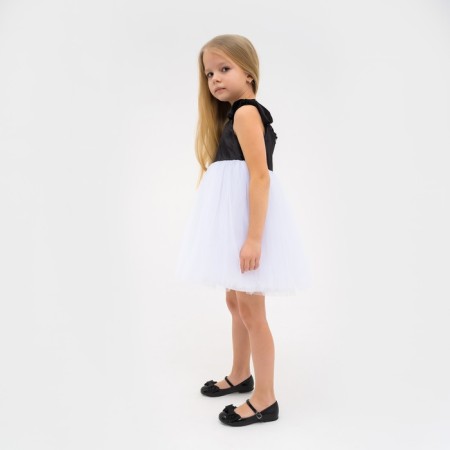 Dress elegant children's KAFTAN, p. 28 (86-92 cm), black/white-1