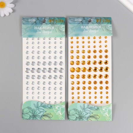 Plastic sticker "Rhinestones Mini, Max" MIX 10x20.5 cm-3