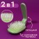 The comb is massage, folding, 10 × 6 cm, green color