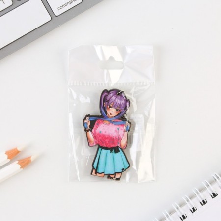 Key keychain wooden anime "skirt"-4