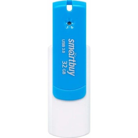 Flash drive Smartbuy Diamond, 32 GB, USB 3.0, threes up to 130 Mb/s, PBLD up to 10 Mb/s, blue-white-1
