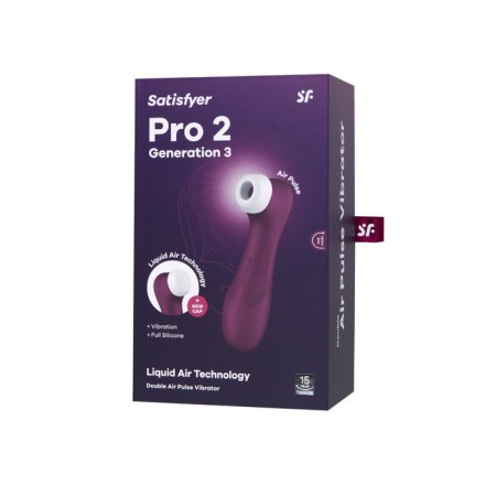 Satiffyer Pro 2 Generation 3 vacuum clitoris stimulator, red color red-8