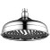 Shower watering can Lemark LM8989C, 204 mm, stationary, round, chromium color