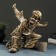 A stand for a bottle "Sailor with a basket" for two bottles of 34x28x23 cm, bronze with gilding