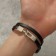 Bracelet Leather "Shaman" Plave, Color silver, 35.5 cm