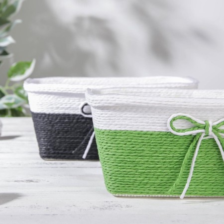 Kashpo for flowers wicker "bow", 23.5 × 12.5 × 10.5 cm, rectangle, color mix-7