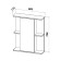 Cabinet-mirror SANSTAR SANSTAR "Universal 60 with shelves" White