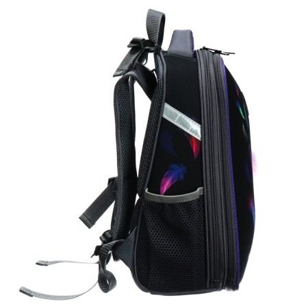 School backpack 38 x 30 x 16 cm, ergonomic back, stavia "cat and feathers", blue-3