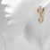Earrings with the removable element "Transformer" sun, white color in gold