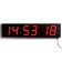 Electronic wall clock "Solomon", timer, stopwatch, 97 x 8 x 23 cm, red numbers