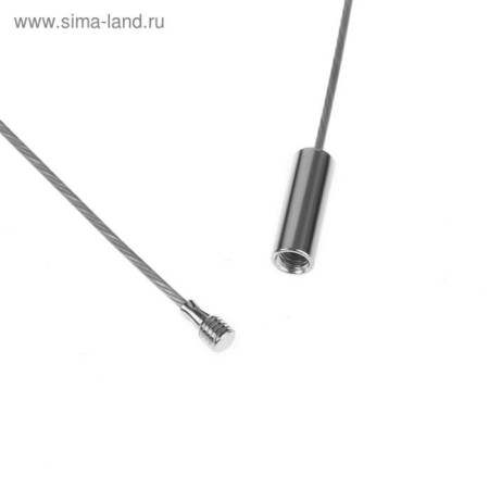 The base for a necklace (chocker) with a lock, 1 mm, steel color, 45 cm-1