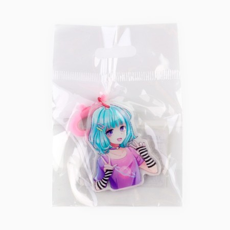 ANime key keychain, 3.8 x 7.7 cm-3