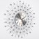 Wall clock, series: openwork, "spheres", smooth move, D-58 cm, dial 22 cm